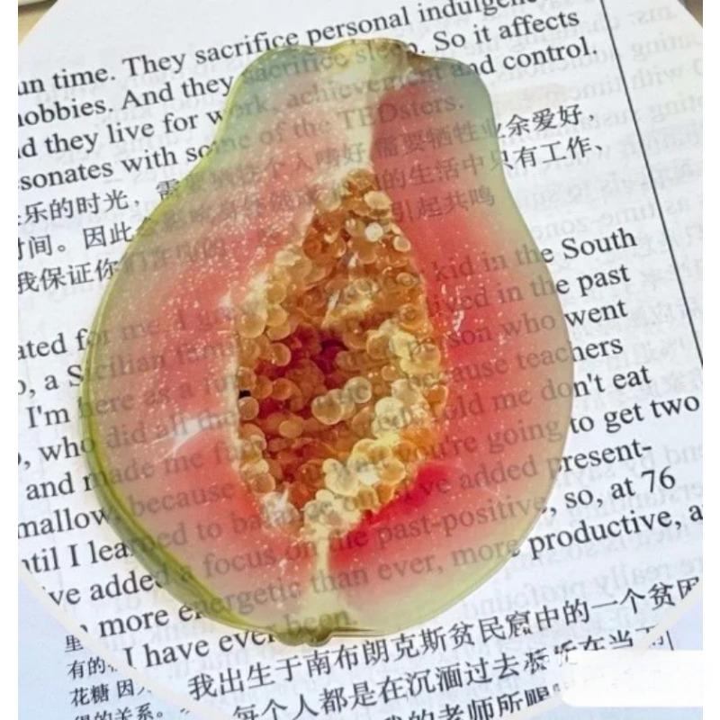 1 шт. Милая креативная дизайнерская закладка, акриловая прозрачная, серия фруктов, книжная вкладка, закладка INS Simplicity, студенческая канцелярия, подарок