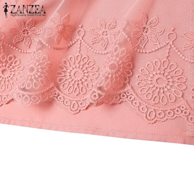 ZANZEA Женские летние юбки А-силуэта с эластичным поясом и цветочным принтом