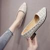 Women's Large Single Shoes, Versatile Work Shoes, Low Heel, Thick Heel, Shallow Mouth Single Shoes, 2023, New Simple Cloth Occupation