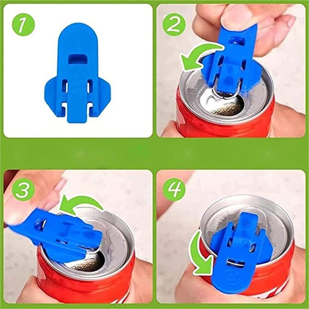 6pcs Multi Colored Beverage Can Opener and Protective Lid Suitable for Parties Barbecu and Beach