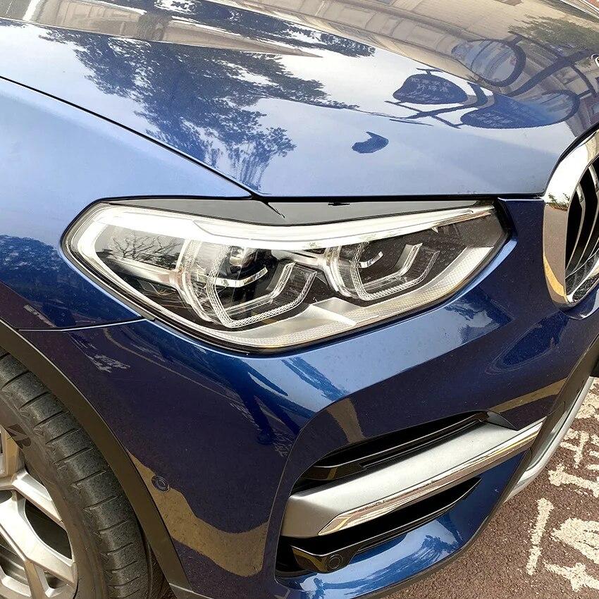Передние фары и брови для BMW X4 X3 G01 G02 2018, веки, крышки, наклейки, отделка, комплект кузова, автомобильные аксессуары