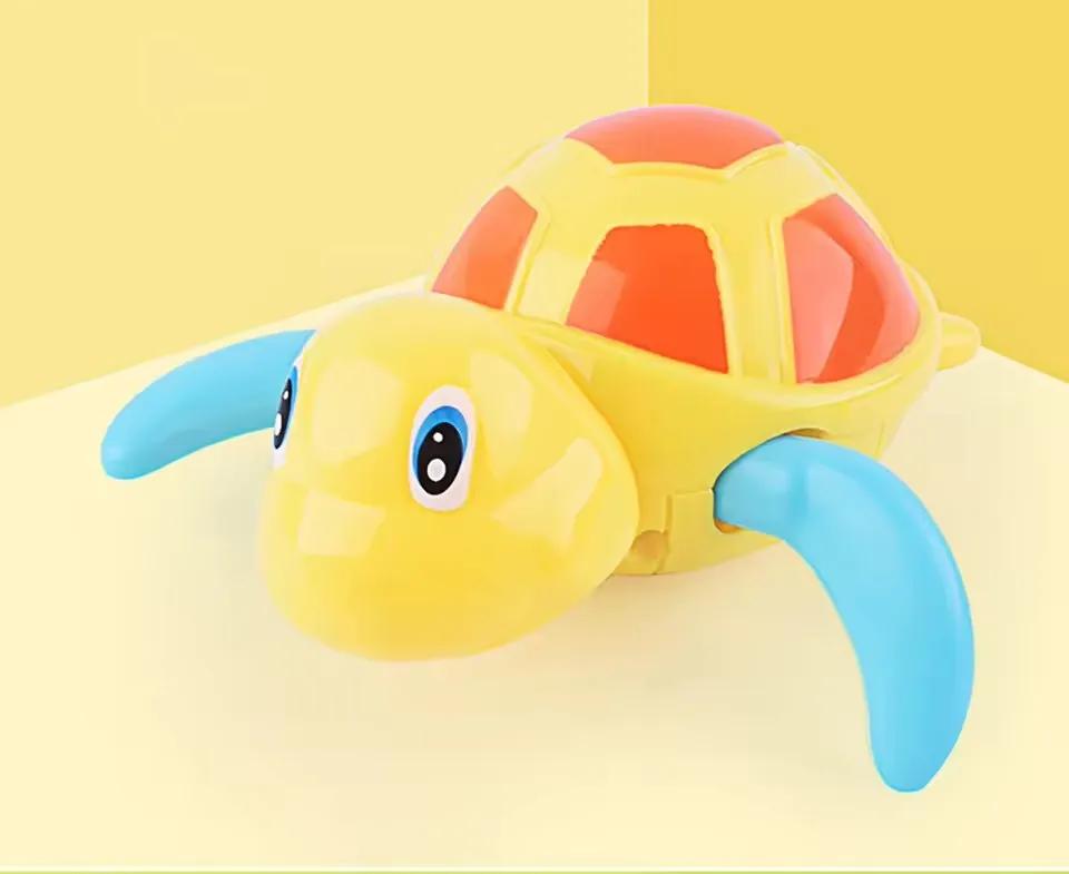 Милые мультяшные детские игрушки для купания, животные, черепахи, классические детские водные игрушки для ванной комнаты, заводные развивающие детские пляжные игрушки для купания