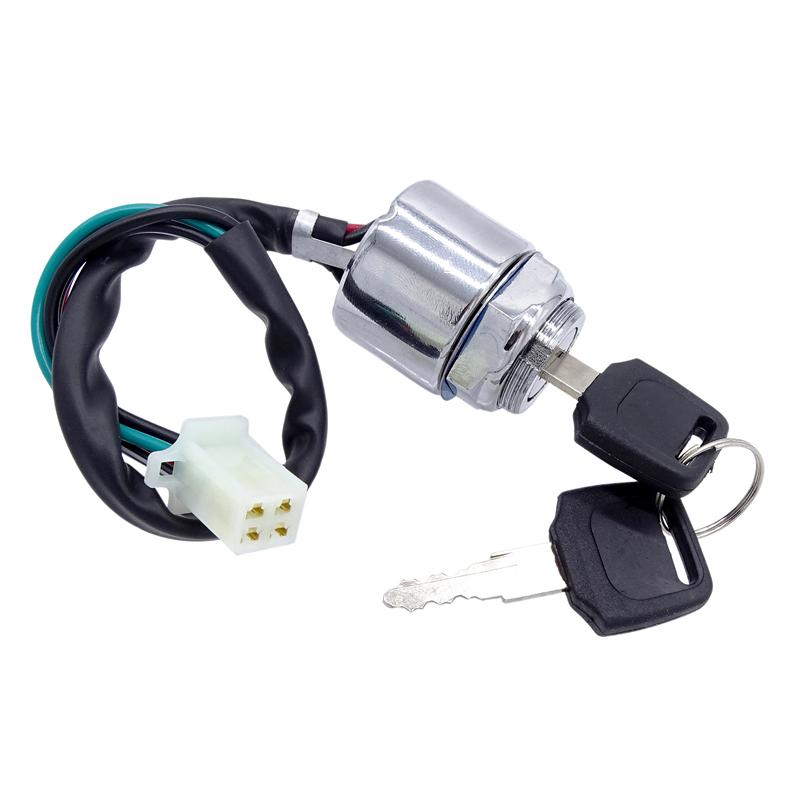 Motorcycle Electric Scooter ATV Moped Kart Metal Lgnition Key Switch Lock for 4 Wheeler Kart Motorcycles Dirt Bike