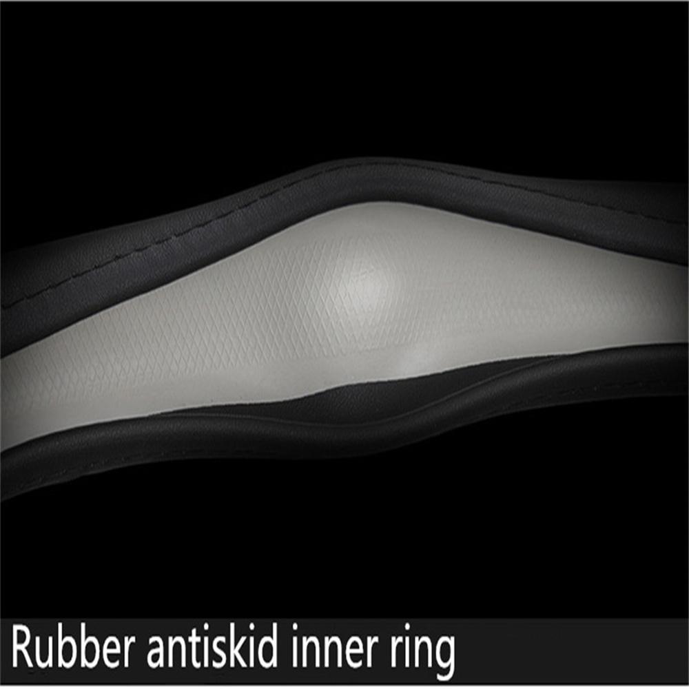 Черный 15'' 38см PU Кожа Кристалл Чехол на руль автомобиля со стразами