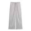Kaslead New Arrival Women's Clothing Fashion Style Stylish Simple and Versatile Casual Straight-Leg Striped Pants 7563045