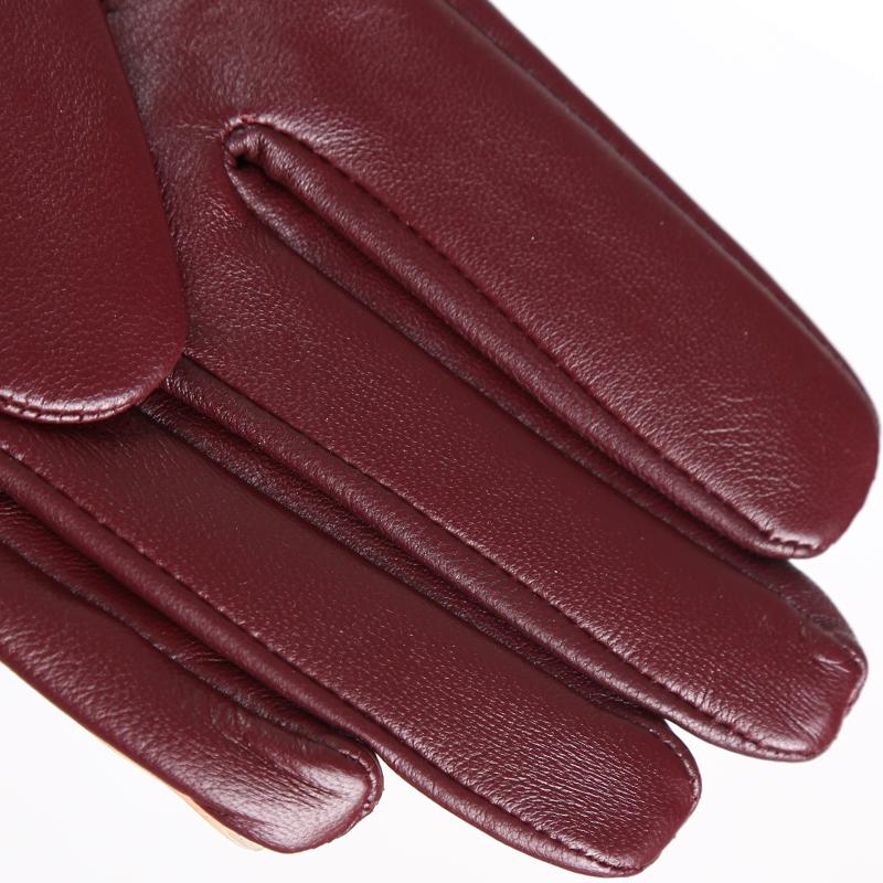 Короткие женские перчатки из овчины, зимние теплые тонкие модные перчатки с сенсорным экраном, мода 2001 г.