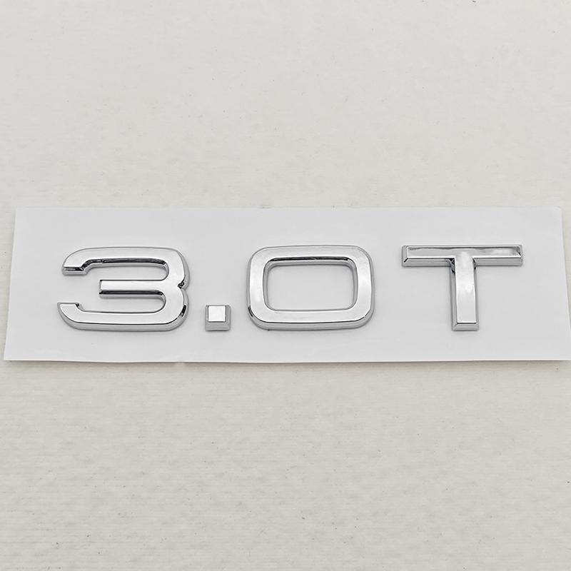 3D ABS Car Letters Logo 1.8T 2.0T 3.0T Rear Trunk Badge Emblem For f2 A3 A4 A5 A6 A7 A8 Q2 Q3 Q5 Q7 Q8 Car Sticker Accessories