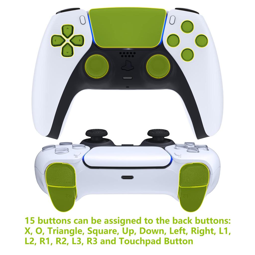 Controller Not eXtremeRate RISE V3 Metal Back Paddle Remap Kit for PS5 Controllers and Includes Upgrade Board with White Redesigned Back Case and