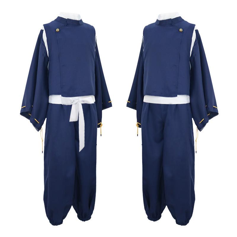 Аниме дзюдзюцу кайсен Норитоши Камо косплей черный парик с синим пальто кимоно наряд Хэллоуин карнавальные костюмы для вечеринок