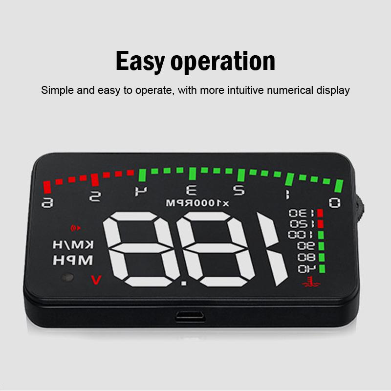 Скорость автомобиля Hud спидометр Head Up Display Температура воды Напряжение питания Проектор лобового стекла для грузовых автомобилей Obd2 Ii