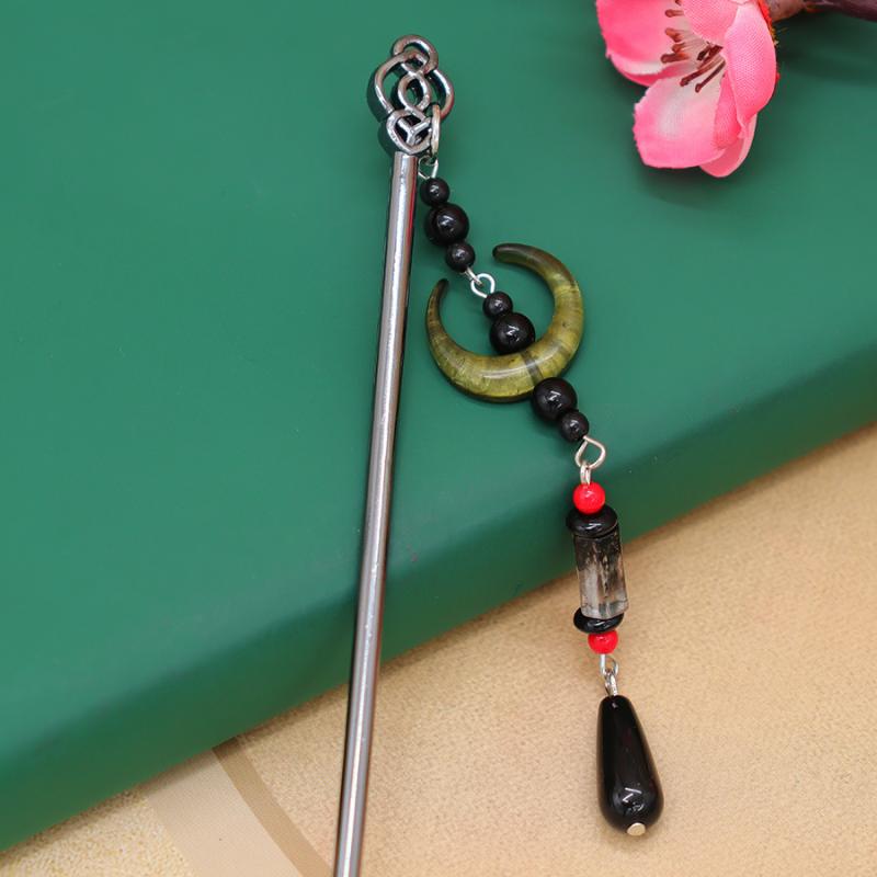 Hanfu Crescent Step Shake Hairpin Hair Accessories Hair Sticks For Buns Chinese Headwear Headdress Gift Alloy