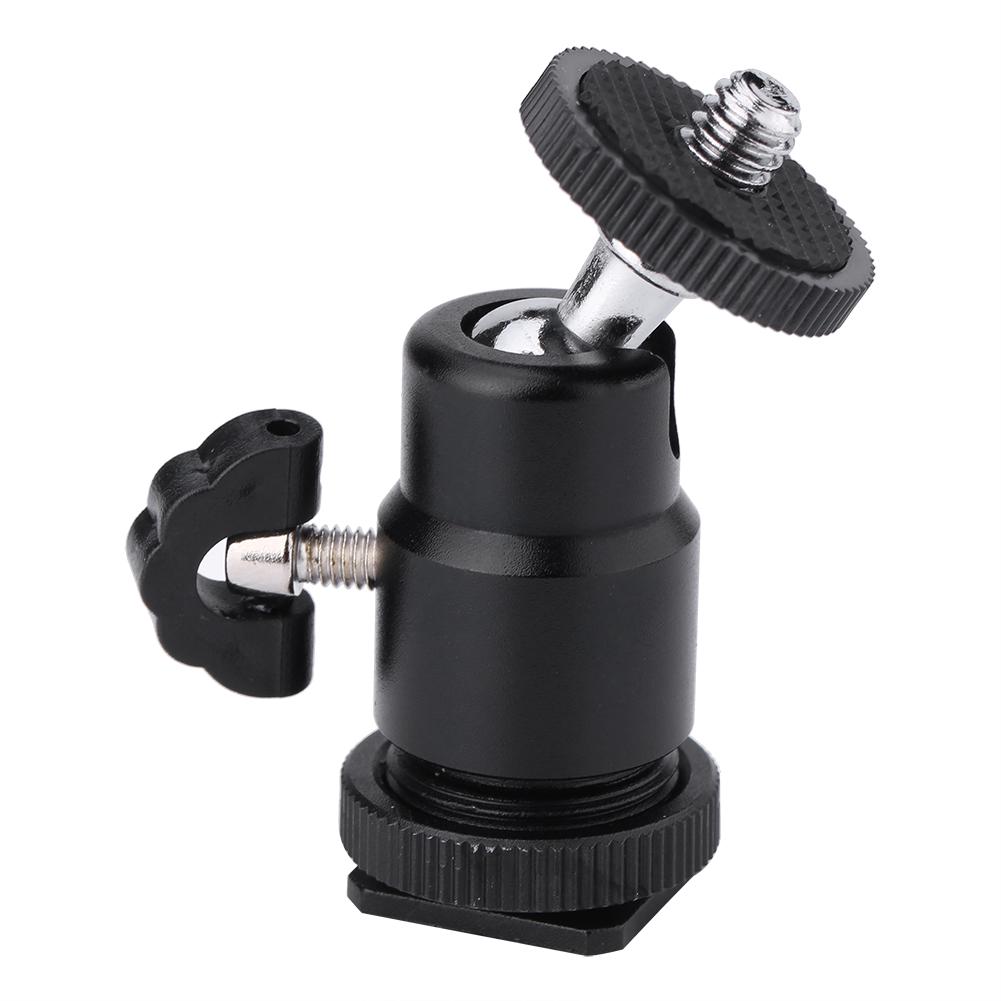 Back 1 4 inch Screw Camera Tripod Mini Ballhead Hot Shoe Adapter Accessory For Digital Camera