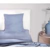Housse De Couette + Taies - Douceur Bleu Givré - 240 X 260 Cm - 100% Gaze De Coton - Oeko-Tex®