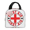 First Aid Medical Emergency Insulated Lunch Bag for Women Children Portable Food Boxes Thermal Lunch Box Tote