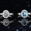 Bague Ringen Овальные кольца с муассанитом 1 карат, бриллиантовая огранка, стерлинговое серебро S925, испытание на бриллианты для женщин, свадебные элегантные ювелирные изделия