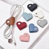 Heart-Shaped Leather Cable & Headphone Organizer