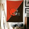Cleveland Browns Wall Tapestry Aesthetic Wall Hanging Printed Fabric Blanket Decorative Tapestries for Bedroom Living Room Home Decor