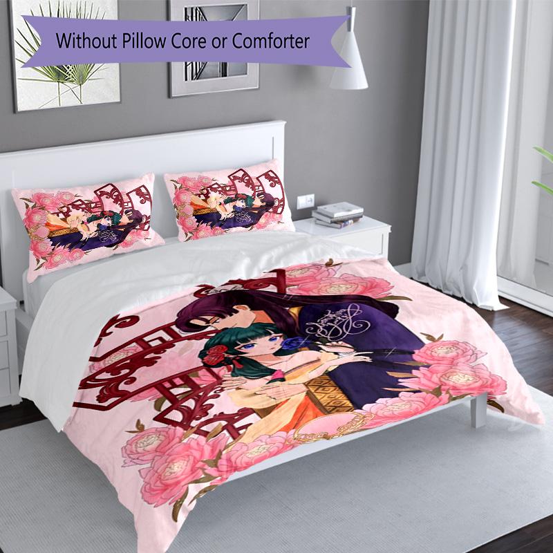 3pcs The Apothecary Diaries pattern bedding set duvet cover set includes duvet cover &pillowcases, perfect all season bedroom decoration & gift