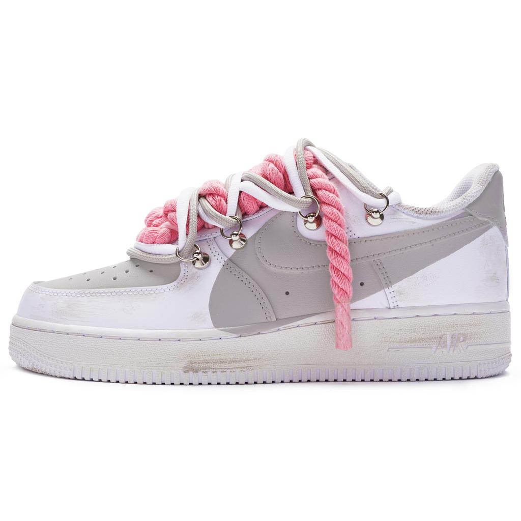 Nike Air Force 1 07 Air Force 1 T10 Низкие Скейтбордические Кроссовки Мужские Белый Серый CW2288-111(TeamR-T10S-BOX)
