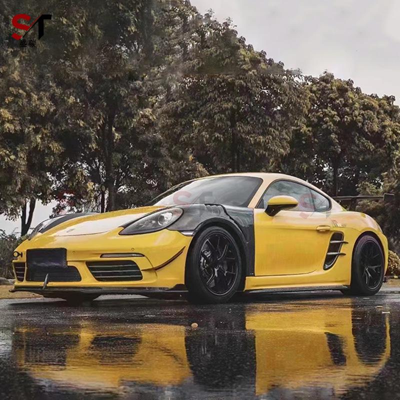 Боковой воздухозаборник из углеродного волокна в стиле TK для Porsche 718