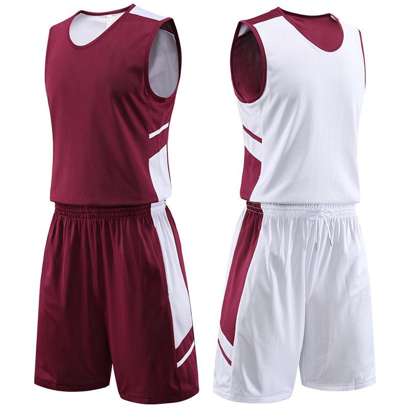 Football training clothes Double-sided basketball clothes set Men's double-sided team clothes Student game sports vest Children's training clothes