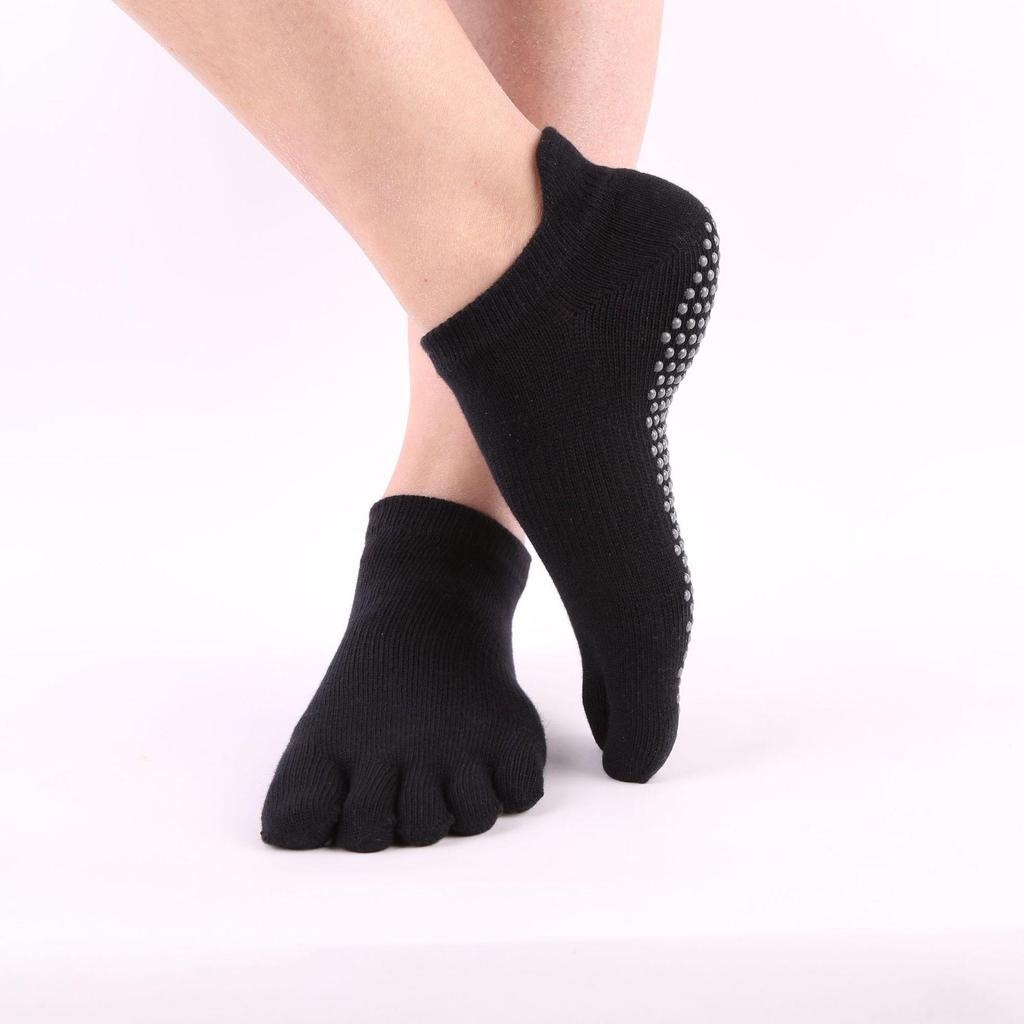 Носки ToeSox с открытой спиной, нескользящие, для йоги и пилатеса, с пятью пальцами — всесезонное качество