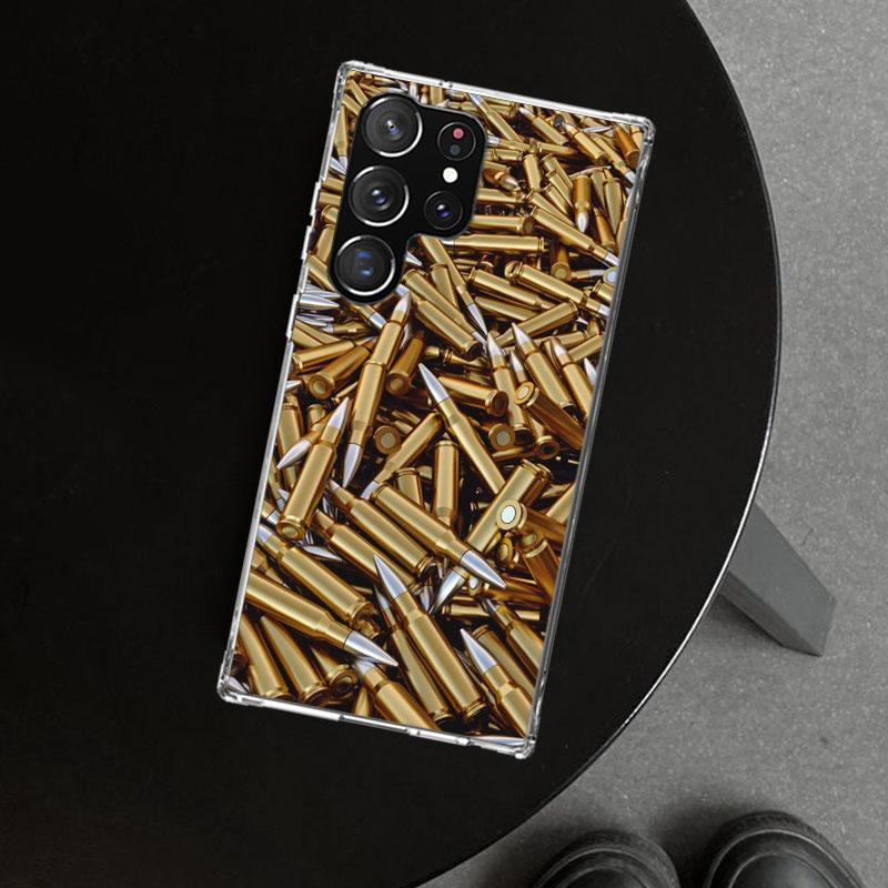 Чехол для телефона с изображением пистолета, пуль, АК-47, пистолета для Samsung Galaxy S26 S25 Edge S24 S23 Ultra S22 Plus S21 FE S20 + Арт Персонализированный Забавный