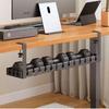 Extendable Under Desk Cable Management Tray Sturdy No Drilling Cord Hider Raceway Space Saving Wire Organizer Cable Tray
