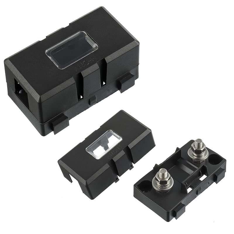 BOJACK AMI/Midi 50A High Current Fuse - Bolt-on Fuse 50 Amp for Cars, Trucks, Construction Vehicles, Buses, Caravans (Pack of 3)
