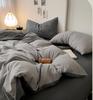Ursprung Duvet Cover Includes Duvet Fitted and Gentle on the Washable and Suitable for Western and Japanese Style Solid Light Gray or Dark 3-Piece