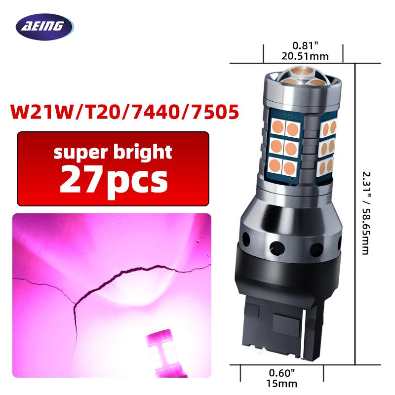 2pcs Car W21/5W LED Blub Daytime Running Light W21W 7443 7440 DRL For Mazda 2 DL DJ 3 BP BT-50 CX-30 CX-5 KF CX-9 MX-5 RF Targa bngxu02