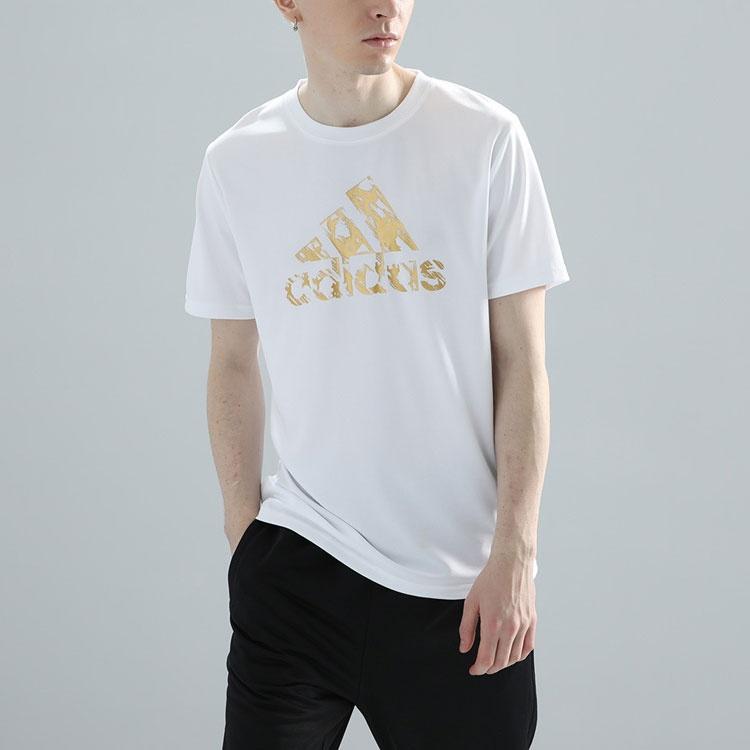 Adidas T Shirt Unisex White Gold ADITSG2P-WG