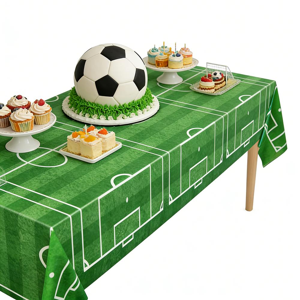 137×183cm Green Football Theme Decoration Disposable Tablecloth Decoration Birthday Party Decoration Tablecloth Party Supplies