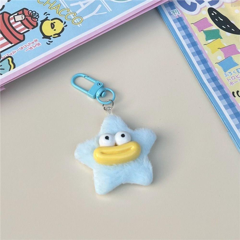 Мини Брелок для Ключей «Сосисочный Рот» Мультяшный Плюшевый Подвесок «Звезда» Модный Забавный Брелок «Звезда» Девочки
