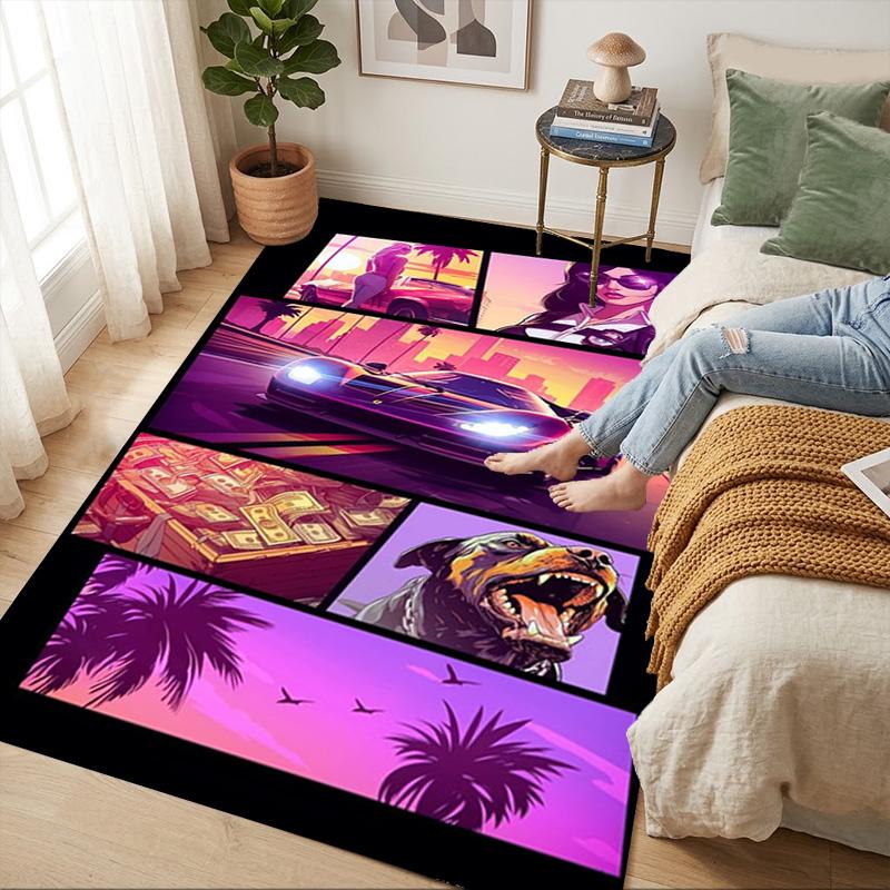 Night Drive Living Room Non-Slip Area Rug Soft Carpet for Bedroom Game Playroom Sofa Office Home Decor Doormat Christmas Gift C9211667