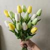 3 Pcs Artificial Tulips Fake Tulip Flowers with Bendable Stems Realistic Faux Tulips for DIY Flower Arrangement Decorations Home Wedding Party
