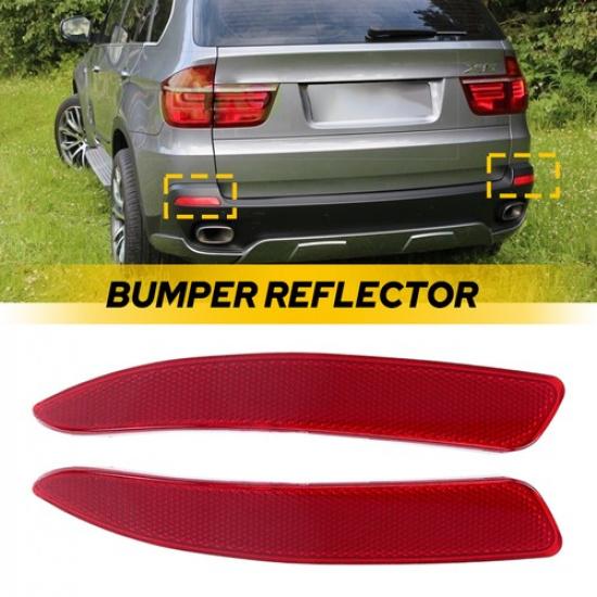 Rear Left Right Bumper Reflector Set for 2007-2013 BMW X5 3.0L 4.4L EXV