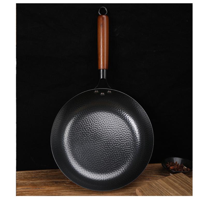 Бытовая чугунная сковорода ручной работы 28 см, сковорода с антипригарным покрытием, стейк, вспомогательная сковорода для еды, газовая плита, индукционная плита, универсальная
