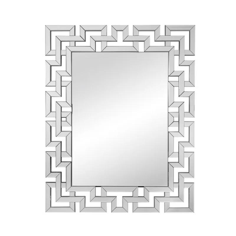 Высококачественное настенное декоративное зеркало с серебряными полированными ажурными зеркалами для домашнего отеля