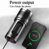 Портативный фонарик с дальним выстрелом 1500 м, встроенный аккумулятор 5000 мАч, фонарик с возможностью масштабирования, водонепроницаемый перезаряжаемый фонарь