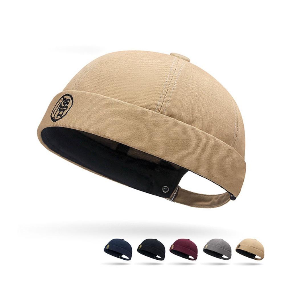 Cotton Round Hat Adjustable Docker Cap 2024 Hip Hop Hat Unisex