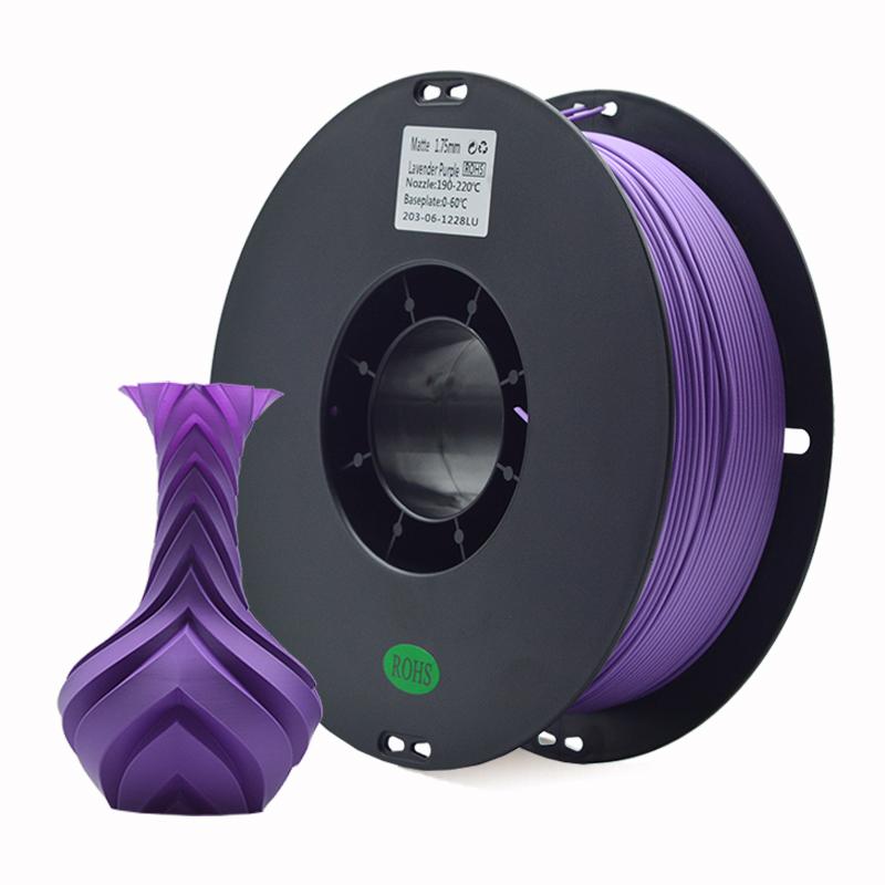 YUANEANG Matte PLA 3D Printer Filament 1 kg Spool (2.2 Lbs) 1.75 mm for Most FDM 3D Printers Lavender China