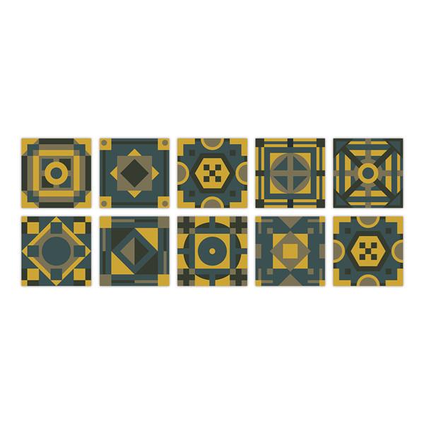 PVC Self-adhesive Sticker Waterproof DIY Tile Sticker Furniture Bathroom Kitchen Wall Stickers Removable Tile Stickers