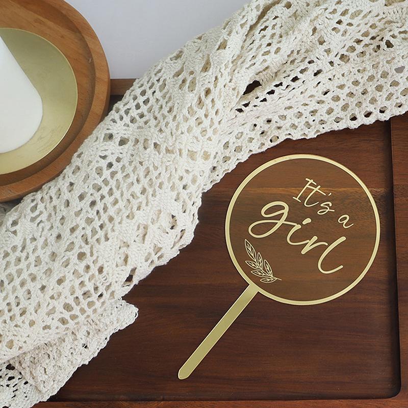 Украшения для торта «С днем рождения» из золотого акрила, украшение на торт на день рождения для девочек, украшение на день рождения, подарок на детский праздник