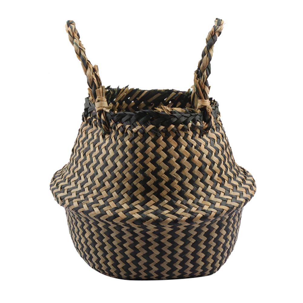 Dayuansheng складная соломенная плетеная корзина для хранения ручка садовый цветочный горшок мешок для белья