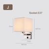 Designer Wood Iron LED Bedroom Bedside Wall Lamp Aisle Corridor Lighting Background Sconce Decor Nightlight Linen Lampshade
