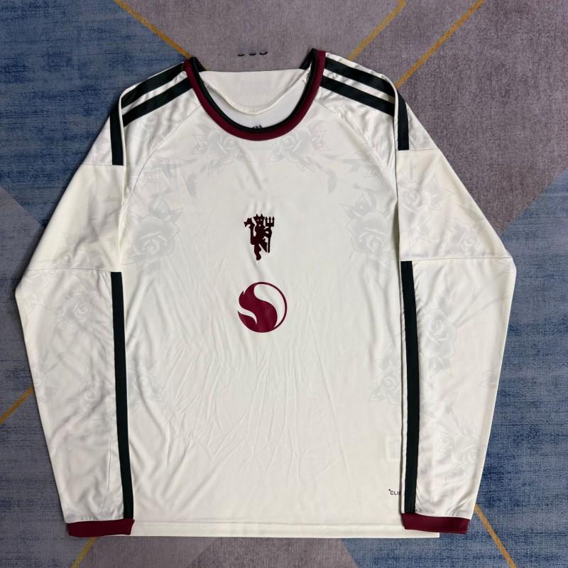 Long Sleeve Football Jerseys Fans - National Team Club Soccer Shirts Cotton Blend All Unisex Adult