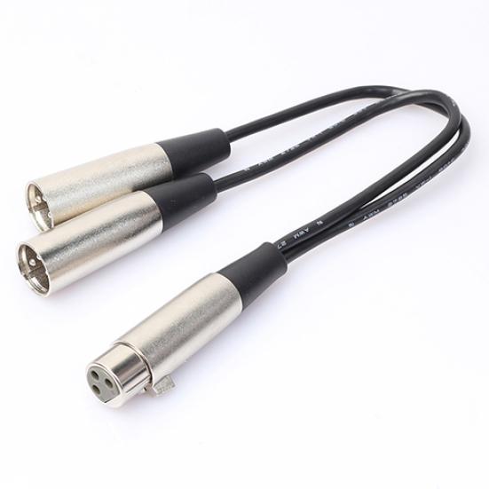 3-контактный XLR гнездо XLR штекер Y-разветвитель двойной аудиокабель-адаптер