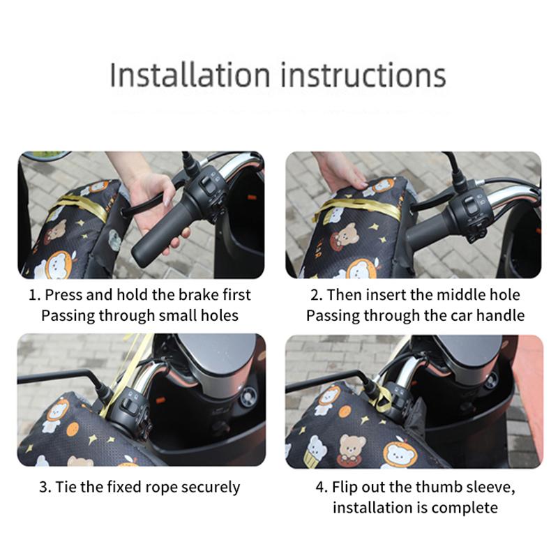 Мотоциклетные муфты на руль Зимние Воздушные 3D ПУ Пух Ветрозащитные Водонепроницаемые Перчатки Мотоциклетные Ручки Руля Накладки на Руки Перчатки