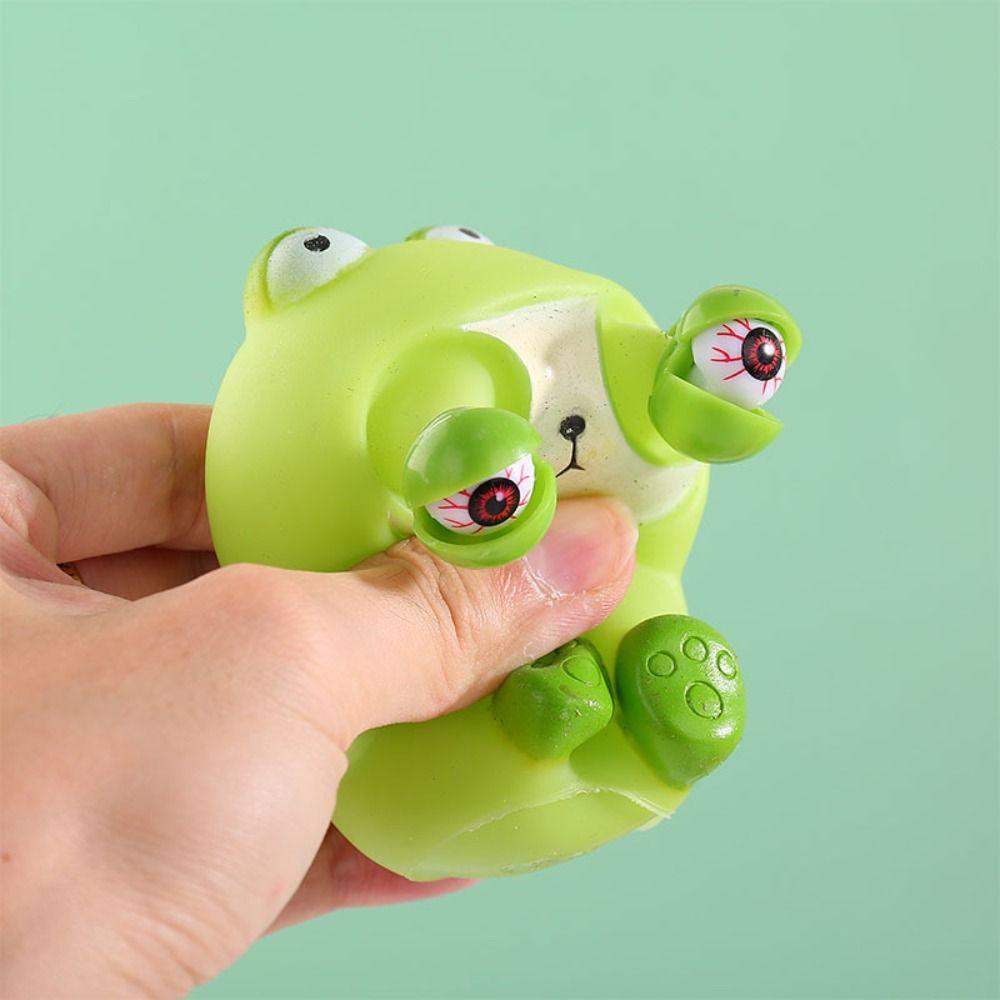 Cartoon Animal Burst Eye Panda Squeeze Toys Simulation Frog Squeeze Ball Toys Baby Game